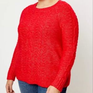 LOFT Plus Stitchy Cable Sweater
